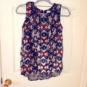 Meadow Rue Anthropologie Crushed Velvet Sheer Tank Top XS